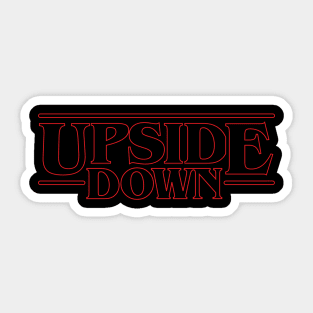 Upside Stranger Down Things Sticker